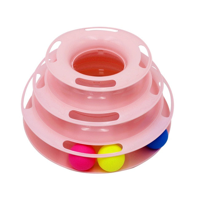 Pista de torre de tres niveles con bola